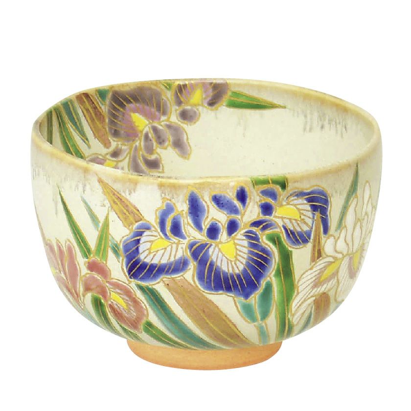 茶道具 抹茶茶碗（まっちゃちゃわん） 茶碗 乾山 花菖蒲 端午の節句 森下 秋彩 抹茶茶碗は茶の湯文化である表千家・裏千家の茶道具や抹茶を専門に扱う千紀園（せんきえん）が通販で販売しています。茶会また初心者向けのお稽古用にご利用いただける抹茶碗です。贈り物・ギフトにも人気です。