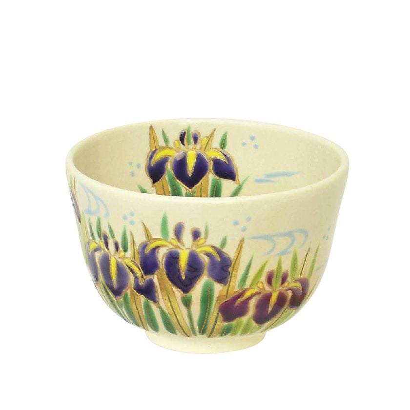 茶道具 抹茶茶碗（まっちゃちゃわん） 茶碗 色絵 花菖蒲 端午の節句 加藤 起楽 抹茶茶碗は茶の湯文化である表千家・裏千家の茶道具や抹茶を専門に扱う千紀園（せんきえん）が通販で販売しています。茶会また初心者向けのお稽古用にご利用いただける抹茶碗です。贈り物・ギフトにも人気です。