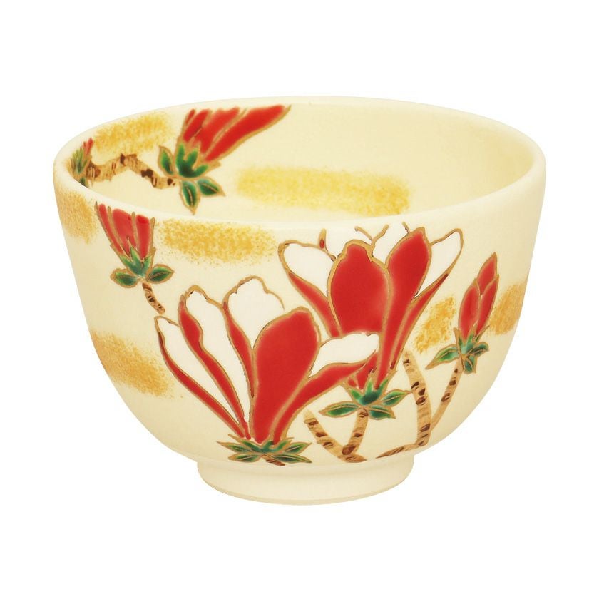 茶道具 抹茶茶碗（まっちゃちゃわん） 茶碗 色絵 木蓮 加藤 起楽 抹茶茶碗は茶の湯文化である表千家・裏千家の茶道具や抹茶を専門に扱う千紀園（せんきえん）が通販で販売しています。茶会また初心者向けのお稽古用にご利用いただける抹茶碗です。贈り物・ギフトにも人気です。