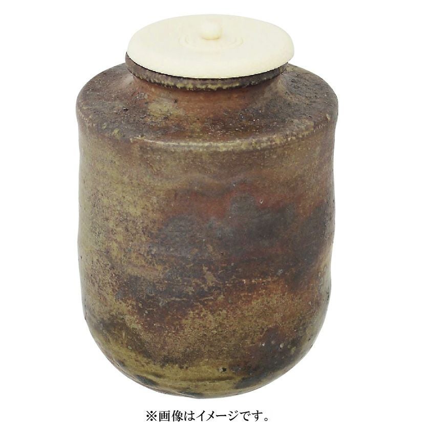 茶道具 茶入（ちゃいれ） 丹波焼 肩衝茶入 仕覆：漢丹、蓋 森本 丹山