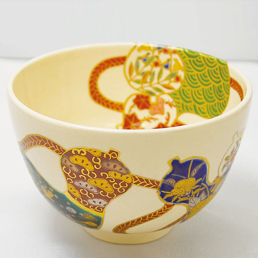 茶道具 抹茶茶碗（まっちゃちゃわん） 色絵茶碗 六瓢（喜寿記念） 加藤 