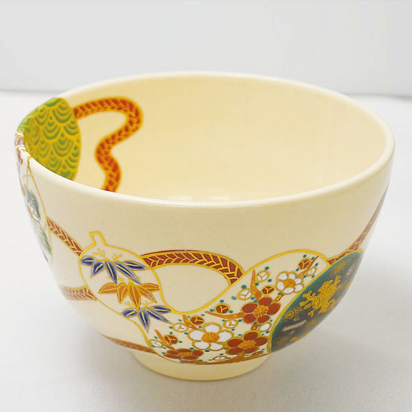 茶道具 抹茶茶碗（まっちゃちゃわん） 色絵茶碗 六瓢（喜寿記念） 加藤