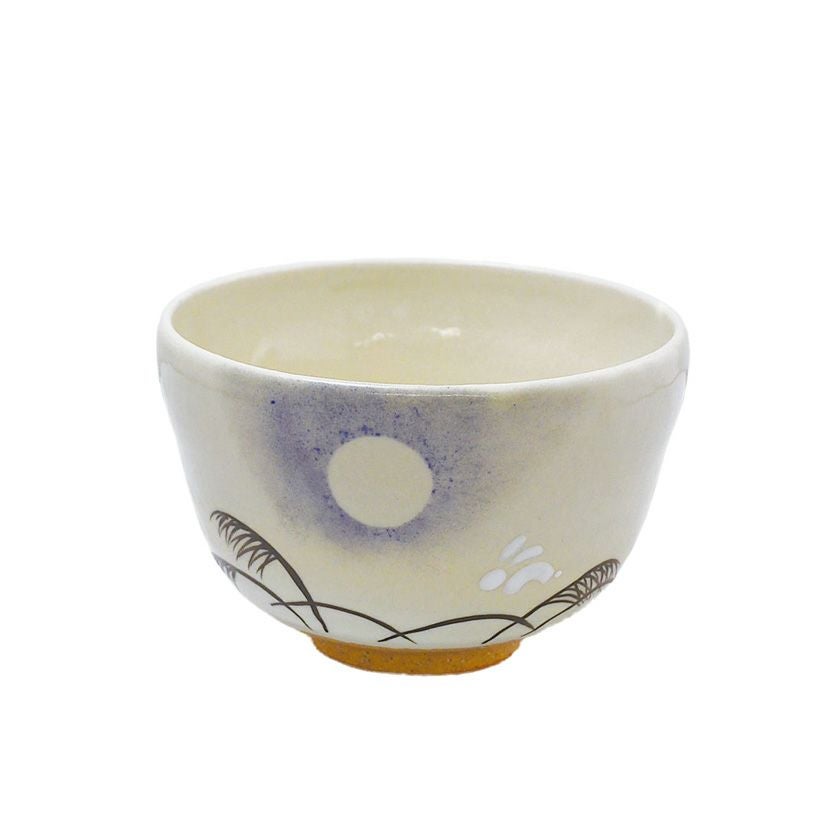 茶道具 抹茶茶碗（まっちゃちゃわん） 粉引茶碗 月うさぎ 山岡 善昇