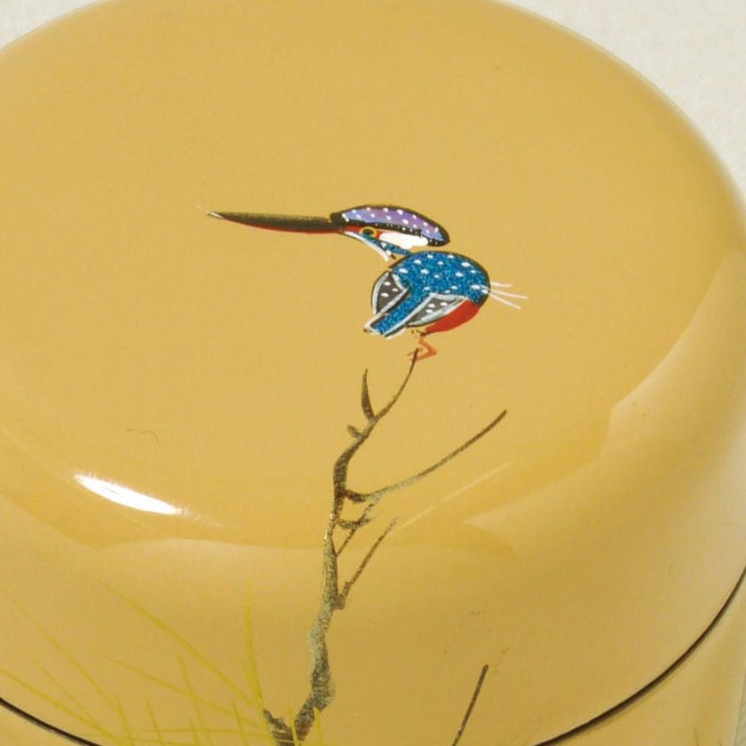 茶道具 薄茶器（うすちゃき） 中棗 白塗 川蝉蒔絵 佐々木 麗峰 | 千年