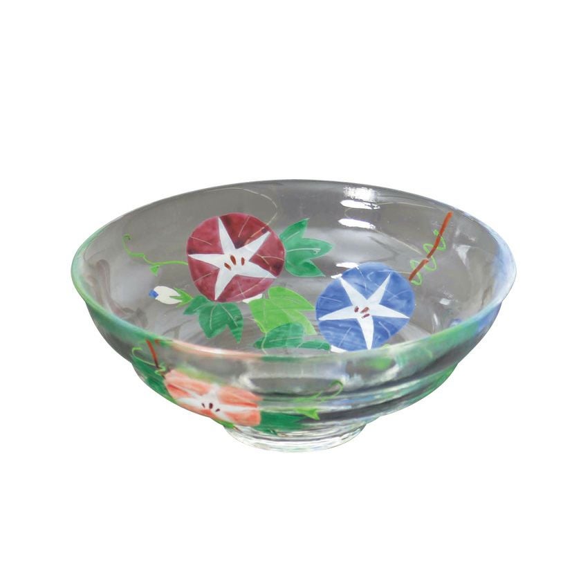 茶道具 平茶碗（ひらちゃわん） ガラス平茶碗 朝顔市 【耐熱】 松本 明日香 抹茶茶碗は茶の湯文化である表千家・裏千家の茶道具や抹茶を専門に扱う千紀園（せんきえん）が通販で販売しています。茶会また初心者向けのお稽古用にご利用いただける抹茶碗です。贈り物・ギフトにも人気です。