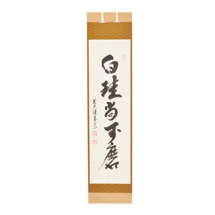 善光寺?　磨石?　掛軸（かけじく）　掛け軸　書　一行　一行書 善光寺? 磨石? 掛軸（かけじく） 掛け軸 書 一行 一行書 - メルカリ