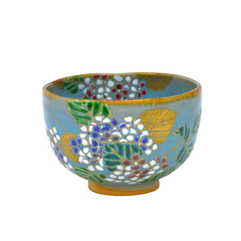 茶道具 抹茶茶碗（まっちゃちゃわん） 茶碗 青釉 紫陽花 壱休窯 | 千年