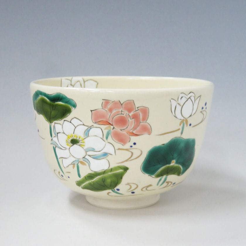 茶道具 抹茶茶碗（まっちゃちゃわん） 茶碗 仁清 蓮 中山 喜白 | 千年