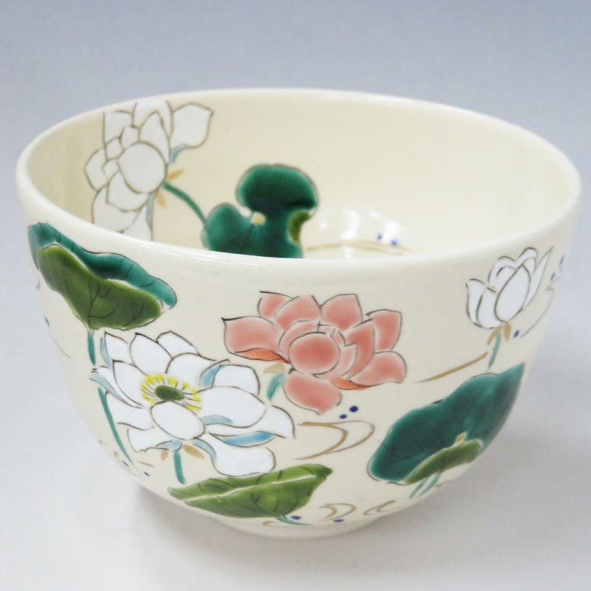 茶道具 抹茶茶碗（まっちゃちゃわん） 茶碗 仁清 蓮 中山 喜白 | 千年
