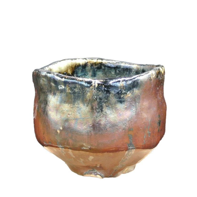 茶道具 天目茶碗 天目台 二件(ZE522) 茶道具 天目茶碗（てんもくちゃわん） 新油滴天目茶碗セット (真塗