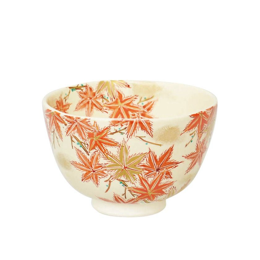 茶道具 抹茶茶碗（まっちゃちゃわん） 茶碗 仁清 紅葉 森下 秋彩