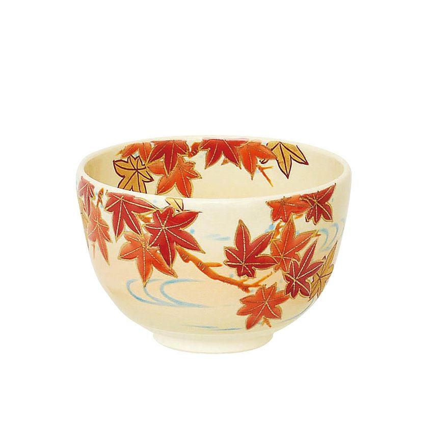 茶道具 抹茶茶碗（まっちゃちゃわん） 茶碗 色絵 紅葉流水 加藤 起楽 抹茶茶碗は茶の湯文化である表千家・裏千家の茶道具や抹茶を専門に扱う千紀園（せんきえん）が通販で販売しています。茶会また初心者向けのお稽古用にご利用いただける抹茶碗です。贈り物・ギフトにも人気です。