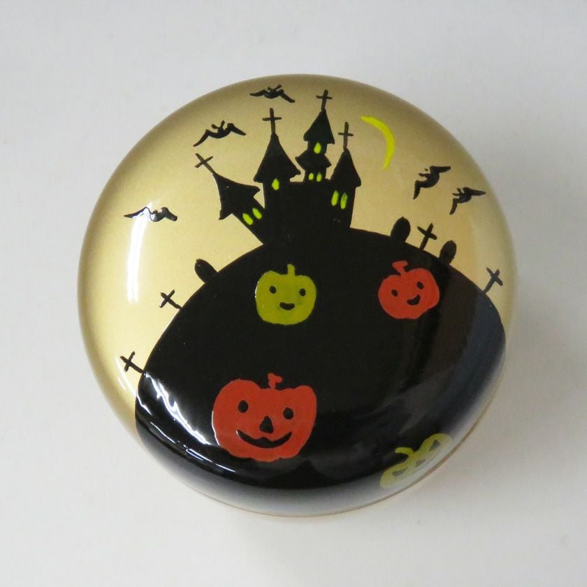 茶道具 薄茶器（うすちゃき） 中棗 金地 ハロウィン蒔絵 【樹脂製