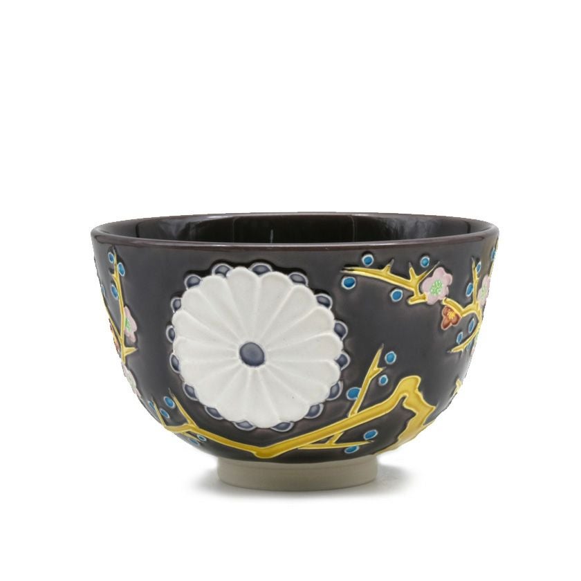 茶道具 抹茶茶碗（まっちゃちゃわん） 茶碗　紫交趾 令和 中村 翠嵐 勅題 御題「和」 抹茶茶碗は茶の湯文化である表千家・裏千家の茶道具や抹茶を専門に扱う千紀園（せんきえん）が通販で販売しています。茶会また初心者向けのお稽古用にご利用いただける抹茶碗です。贈り物・ギフトにも人気です。