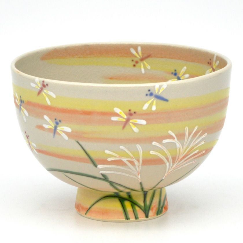 茶道具 抹茶茶碗（まっちゃちゃわん） 茶碗 トンボに芒（すすき） 水出