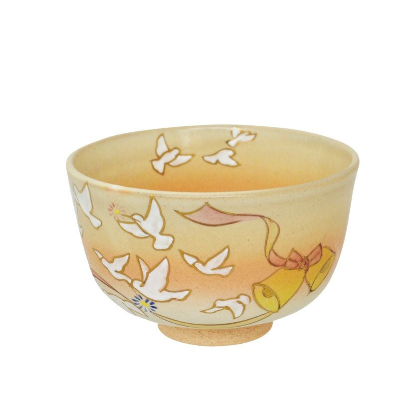 茶道具 抹茶茶碗（まっちゃちゃわん） 茶碗 御本手 平和の鳩 耕寅窯 歌会始 勅題 御題「和」 抹茶茶碗は茶の湯文化である表千家・裏千家の茶道具や抹茶を専門に扱う千紀園（せんきえん）が通販で販売しています。茶会また初心者向けのお稽古用にご利用いただける抹茶碗です。贈り物・ギフトにも人気です。