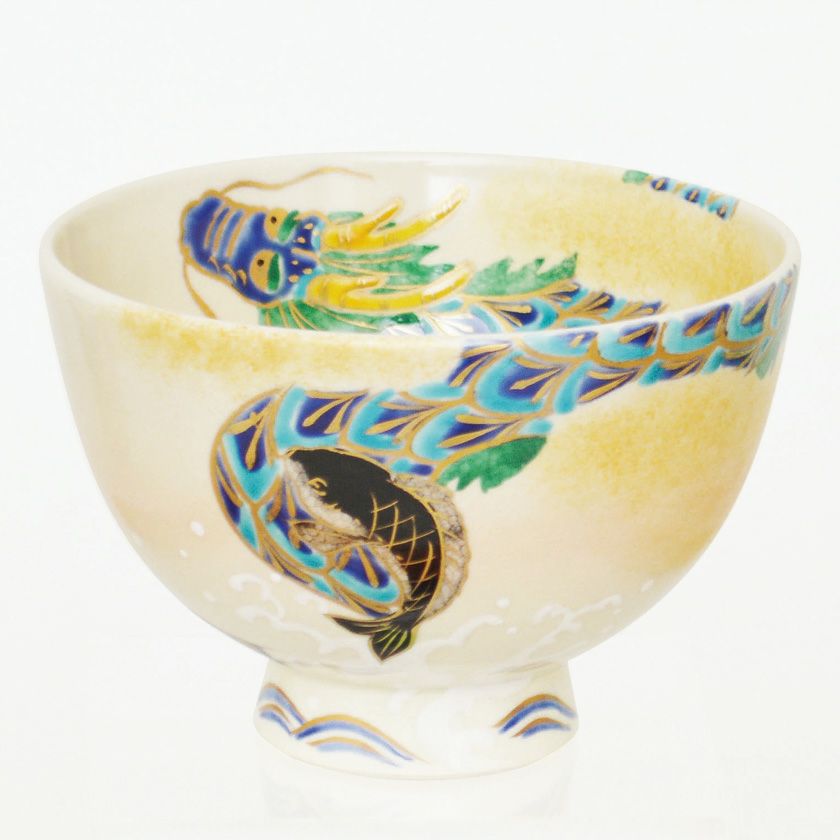 茶道具 抹茶茶碗（まっちゃちゃわん） 茶碗 色絵 登竜門 加藤 永山 干支 辰（たつ 龍 竜 りゅう） 抹茶茶碗は茶の湯文化である表千家・裏千家の茶道具や抹茶を専門に扱う千紀園（せんきえん）が通販で販売しています。茶会また初心者向けのお稽古用にご利用いただける抹茶碗です。贈り物・ギフトにも人気です。