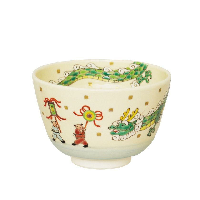 茶道具 抹茶茶碗（まっちゃちゃわん） 茶碗 色絵 唐子と龍 加藤 起楽 干支 辰（たつ 龍 竜 りゅう） 抹茶茶碗は茶の湯文化である表千家・裏千家の茶道具や抹茶を専門に扱う千紀園（せんきえん）が通販で販売しています。茶会また初心者向けのお稽古用にご利用いただける抹茶碗です。贈り物・ギフトにも人気です。