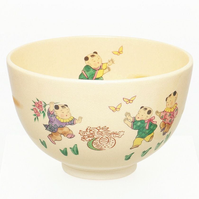 茶道具 抹茶茶碗（まっちゃちゃわん） 茶碗 仁清 唐子に土鈴 栄山 干支 辰（たつ 龍 竜 りゅう） 抹茶茶碗は茶の湯文化である表千家・裏千家の茶道具や抹茶を専門に扱う千紀園（せんきえん）が通販で販売しています。茶会また初心者向けのお稽古用にご利用いただける抹茶碗です。贈り物・ギフトにも人気です。