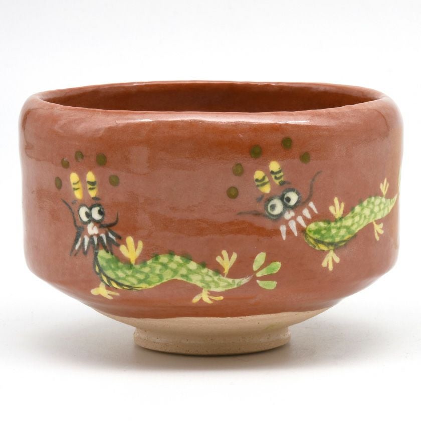 茶道具 楽茶碗（らくちゃわん） 茶碗 赤楽 夫婦龍 松楽窯 干支 辰（たつ 龍 竜 りゅう） 抹茶茶碗は茶の湯文化である表千家・裏千家の茶道具や抹茶を専門に扱う千紀園（せんきえん）が通販で販売しています。茶会また初心者向けのお稽古用にご利用いただける抹茶碗です。贈り物・ギフトにも人気です。