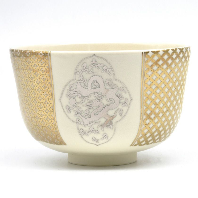 茶道具 抹茶茶碗（まっちゃちゃわん） 茶碗 仁清 格子龍 花月窯 干支 辰（たつ 龍 竜 りゅう） 抹茶茶碗は茶の湯文化である表千家・裏千家の茶道具や抹茶を専門に扱う千紀園（せんきえん）が通販で販売しています。茶会また初心者向けのお稽古用にご利用いただける抹茶碗です。贈り物・ギフトにも人気です。