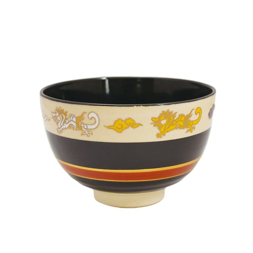 茶道具 抹茶茶碗（まっちゃちゃわん） 黒仁清茶碗 五彩龍 西尾 瑞豊 干支 辰（たつ、タツ、龍、竜） 抹茶茶碗は茶の湯文化である表千家・裏千家の茶道具や抹茶を専門に扱う千紀園（せんきえん）が通販で販売しています。茶会また初心者向けのお稽古用にご利用いただける抹茶碗です。贈り物・ギフトにも人気です。