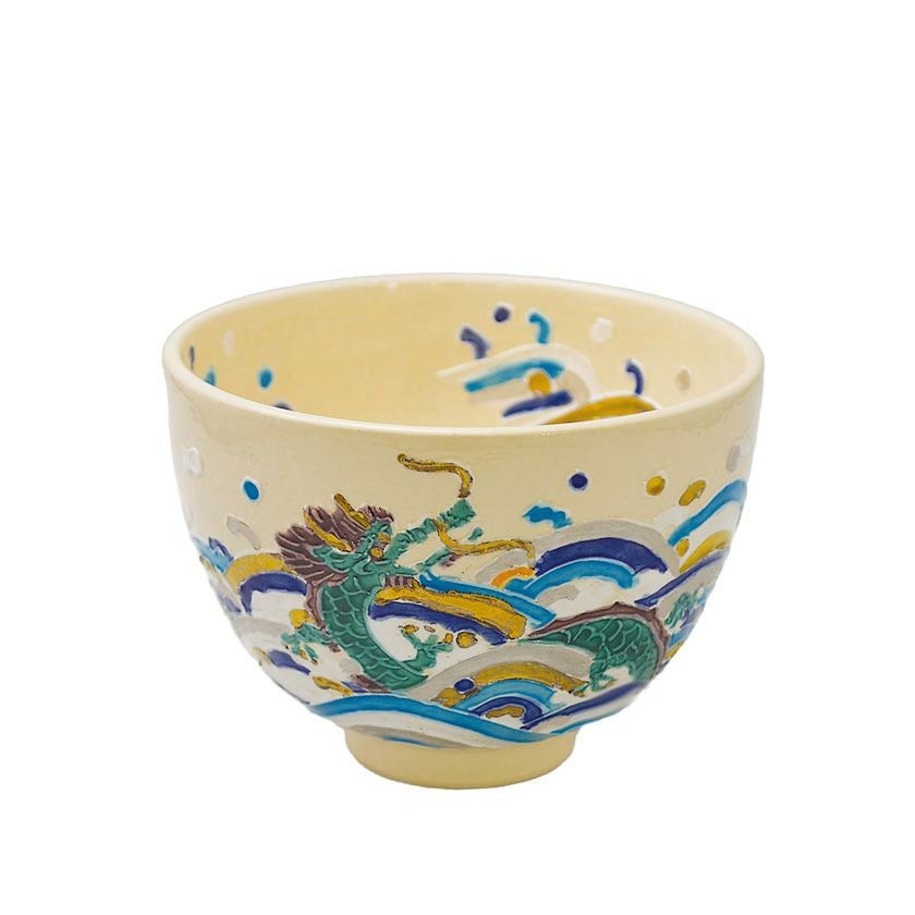 茶道具 抹茶茶碗（まっちゃちゃわん） 交趾茶碗 波に龍 利昇窯 干支 辰（たつ、タツ、龍、竜） 抹茶茶碗は茶の湯文化である表千家・裏千家の茶道具や抹茶を専門に扱う千紀園（せんきえん）が通販で販売しています。茶会また初心者向けのお稽古用にご利用いただける抹茶碗です。贈り物・ギフトにも人気です。
