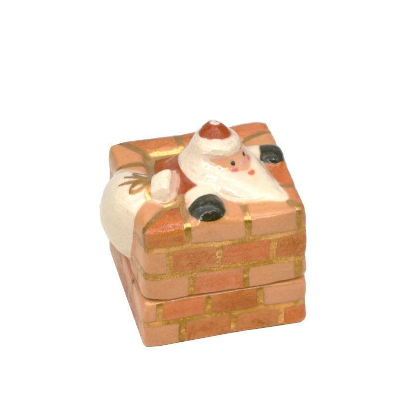 茶道具 香合（こうごう） 香合 煙突サンタ 楽入窯 クリスマス Xmas
