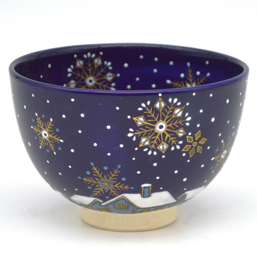 茶道具 抹茶茶碗（まっちゃちゃわん） 茶碗 雪景色 巌窯 クリスマス Xmas Christmas 聖誕節 抹茶茶碗は茶の湯文化である表千家・裏千家の茶道具や抹茶を専門に扱う千紀園（せんきえん）が通販で販売しています。茶会また初心者向けのお稽古用にご利用いただける抹茶碗です。贈り物・ギフトにも人気です。