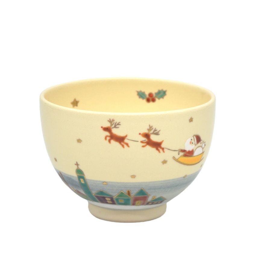 茶道具 抹茶茶碗（まっちゃちゃわん） 茶碗 サンタクロース 見谷 福峰 クリスマス Xmas Christmas 聖誕節 抹茶茶碗は茶の湯文化である表千家・裏千家の茶道具や抹茶を専門に扱う千紀園（せんきえん）が通販で販売しています。茶会また初心者向けのお稽古用にご利用いただける抹茶碗です。贈り物・ギフトにも人気です。