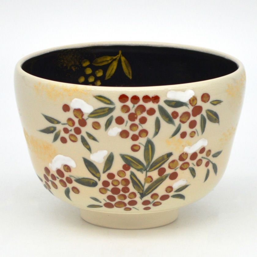 茶道具 抹茶茶碗（まっちゃちゃわん） 茶碗 南天 中村 与平 クリスマス Xmas Christmas 聖誕節 抹茶茶碗は茶の湯文化である表千家・裏千家の茶道具や抹茶を専門に扱う千紀園（せんきえん）が通販で販売しています。茶会また初心者向けのお稽古用にご利用いただける抹茶碗です。贈り物・ギフトにも人気です。