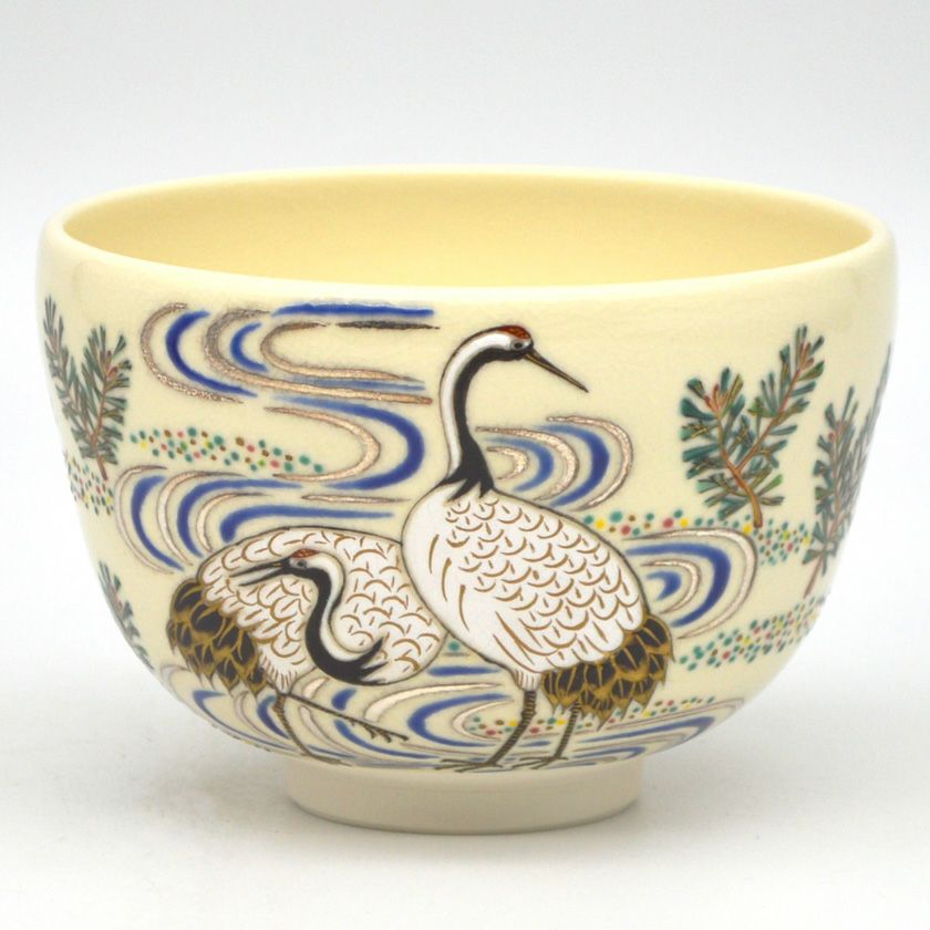 茶道具 抹茶茶碗（まっちゃちゃわん） 茶碗 仁清 双鶴 田中 万祥 抹茶茶碗は茶の湯文化である表千家・裏千家の茶道具や抹茶を専門に扱う千紀園（せんきえん）が通販で販売しています。茶会また初心者向けのお稽古用にご利用いただける抹茶碗です。贈り物・ギフトにも人気です。