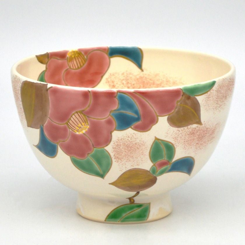 抹茶茶碗　白釉　「蓮」　水出宋絢 茶道具 抹茶茶碗（まっちゃちゃわん） 茶碗 白釉 椿 水出 宋絢 | 千年