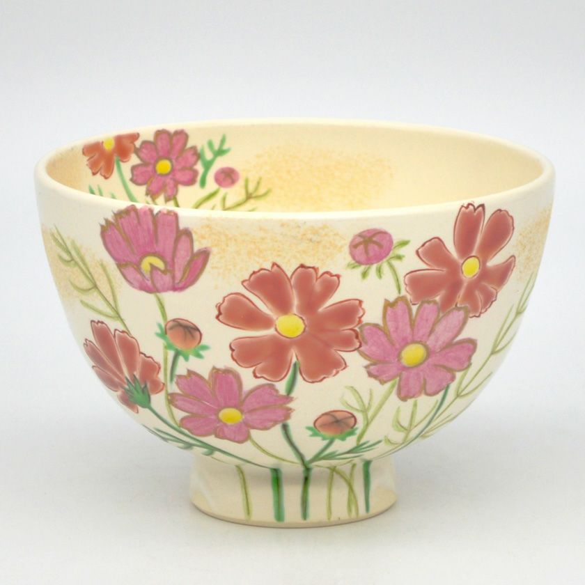 茶道具 抹茶茶碗（まっちゃちゃわん） 茶碗 白釉 秋桜 水出 宋絢