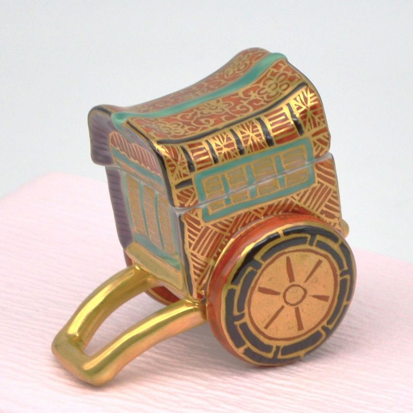 茶道具 香合（こうごう） 香合 金襴手 御所車 高野 昭阿弥 お雛様