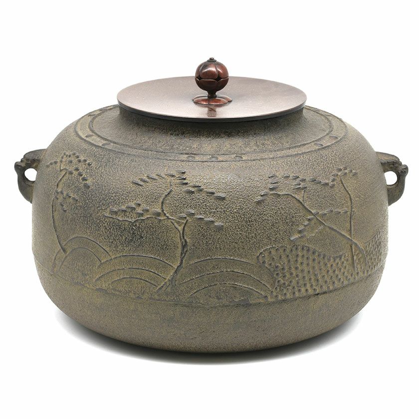 茶道具 茶釜 平丸筋釜 蓋付き 胴回り 約80cm 現状品 中古 苫小牧西店 000000010862-01.jpg?size=xl&w=