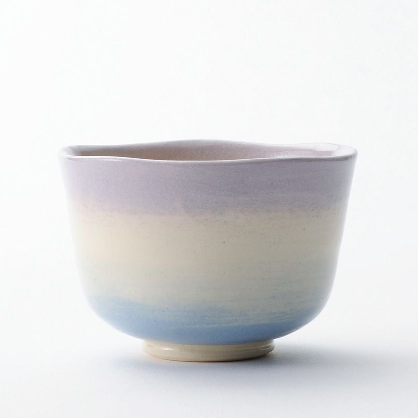 茶道具 莨盆（煙草盆・たばこぼん） 桑色手付莨盆 青海波 鵬雲斎好写