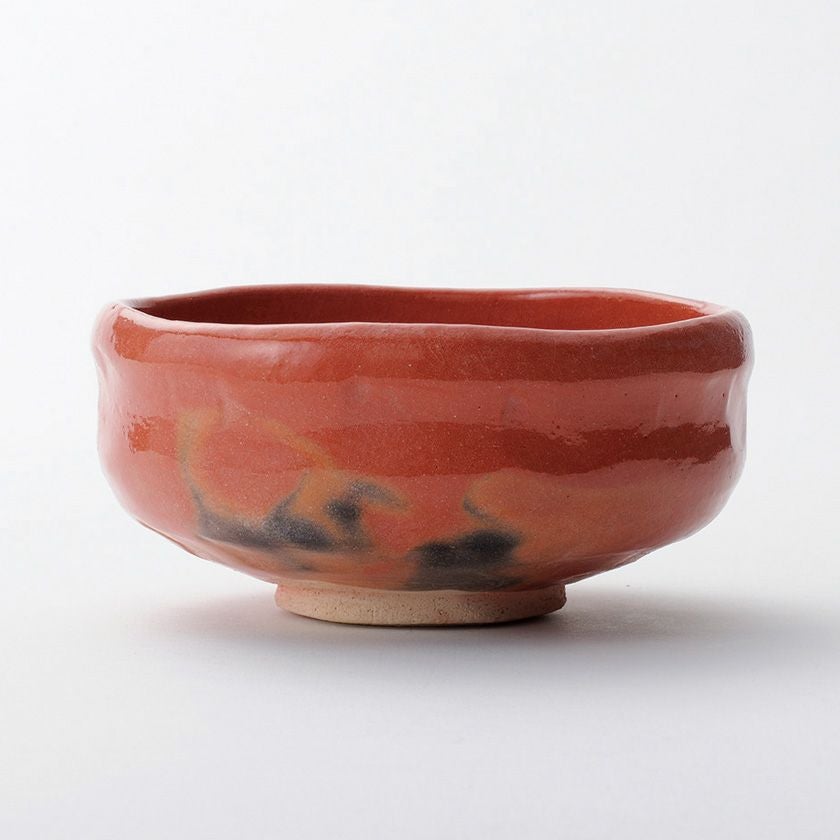 茶道具 楽茶碗（らくちゃわん） 茶碗 馬盥形 赤楽 吉村 楽入 | 千年の