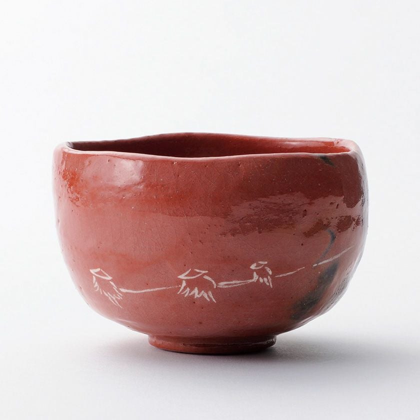 茶道具 楽茶碗（らくちゃわん） 茶碗 赤楽 曳舟図 吉村 楽入 抹茶茶碗は茶の湯文化である表千家・裏千家の茶道具や抹茶を専門に扱う千紀園（せんきえん）が通販で販売しています。茶会また初心者向けのお稽古用にご利用いただける抹茶碗です。贈り物・ギフトにも人気です。