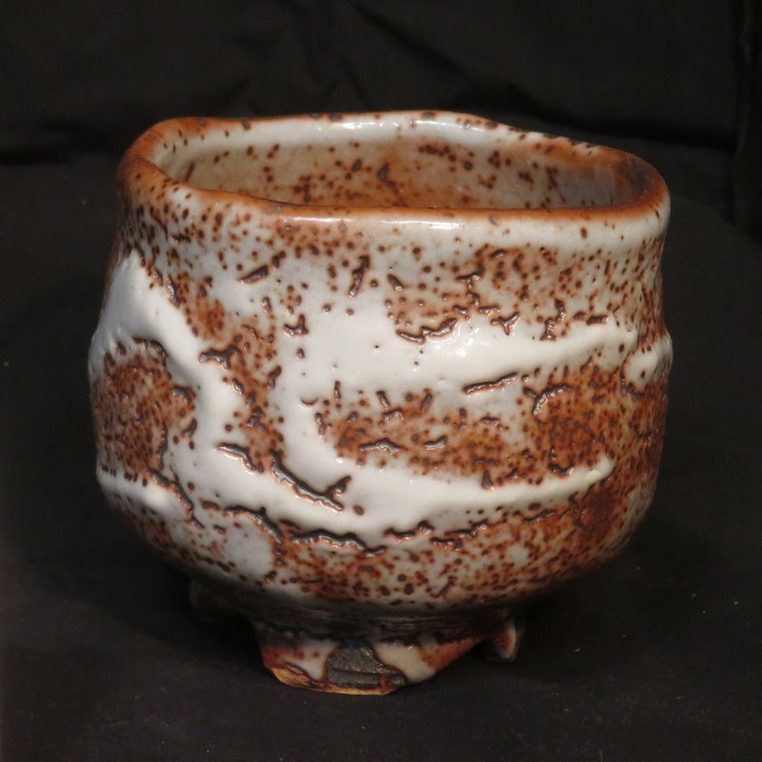 木戸貞昭／赤志野茶碗／昭41 茶道具 抹茶茶碗（まっちゃちゃわん） 赤志野 茶碗 信楽焼 灰塚窯 木戸