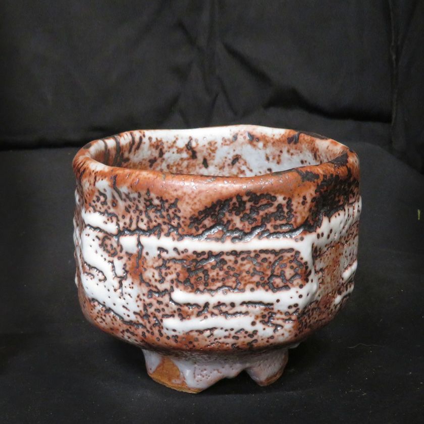 茶道具 抹茶茶碗（まっちゃちゃわん） 赤志野 シノギ 八角 茶碗 信楽焼