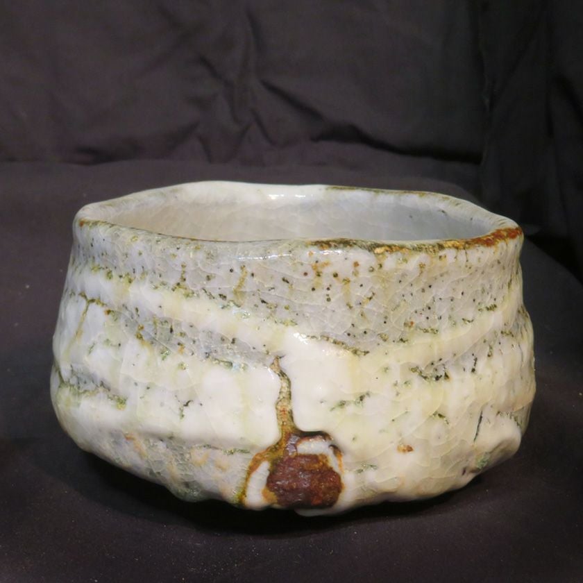 スコネコ専用木戸貞昭／土灰志野茶碗／昭43 スコネコ専用木戸貞昭／土