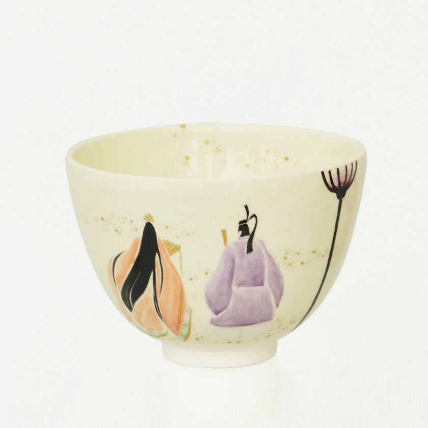 ひなまつり　お雛様　色絵立雛　茶道具　抹茶茶碗 茶道具 抹茶茶碗（まっちゃちゃわん） 茶碗 色絵 立雛 今岡 三四郎