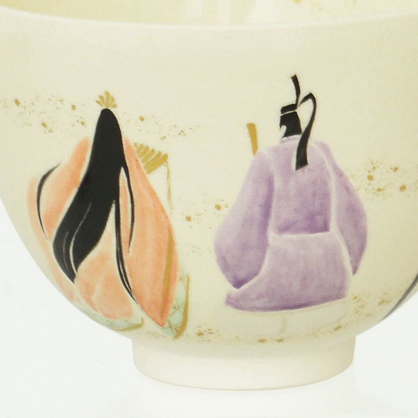 ひなまつり　お雛様　色絵立雛　茶道具　抹茶茶碗 茶道具 抹茶茶碗 ひな祭り 色絵茶碗 立雛 田中方円作 雛祭り