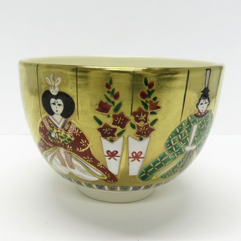 茶道具 抹茶茶碗（まっちゃちゃわん） 茶碗 色絵 お雛様 今岡 都
