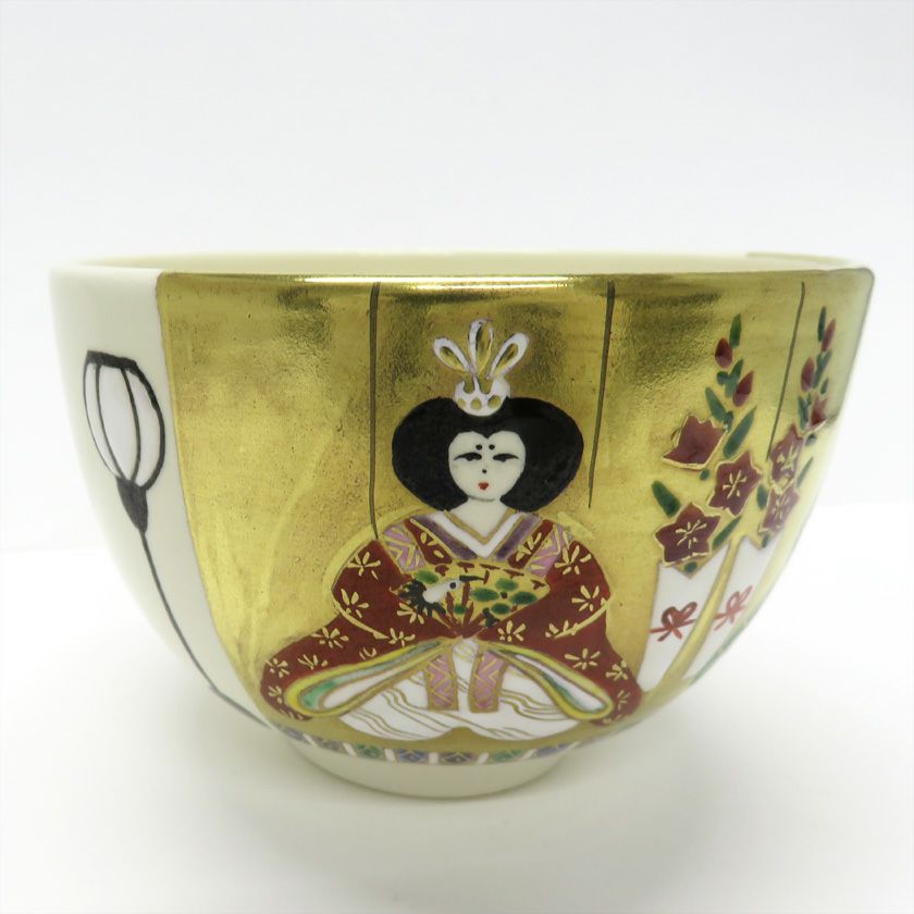 茶道具 抹茶茶碗（まっちゃちゃわん） 茶碗 色絵 お雛様 今岡 都