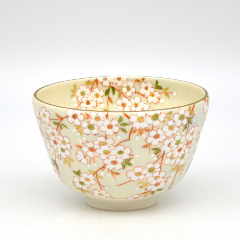 茶道具　抹茶茶碗　千春名入　裏千家 茶道具 抹茶茶碗（まっちゃちゃわん） 茶碗 爽風桜 山岡 善高 | 千年の