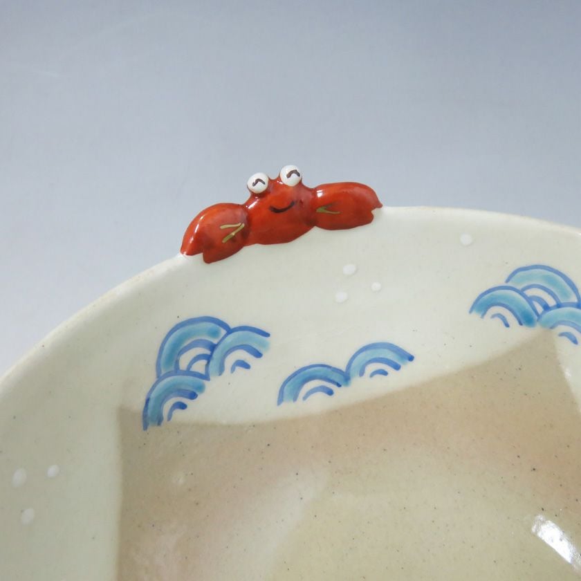 抹茶茶碗　'御本　色絵　沢蟹　' 京焼作家　茶道具 茶道具 抹茶茶碗（まっちゃちゃわん） 京焼 茶碗 蟹 竹中 洸祥 | 千年