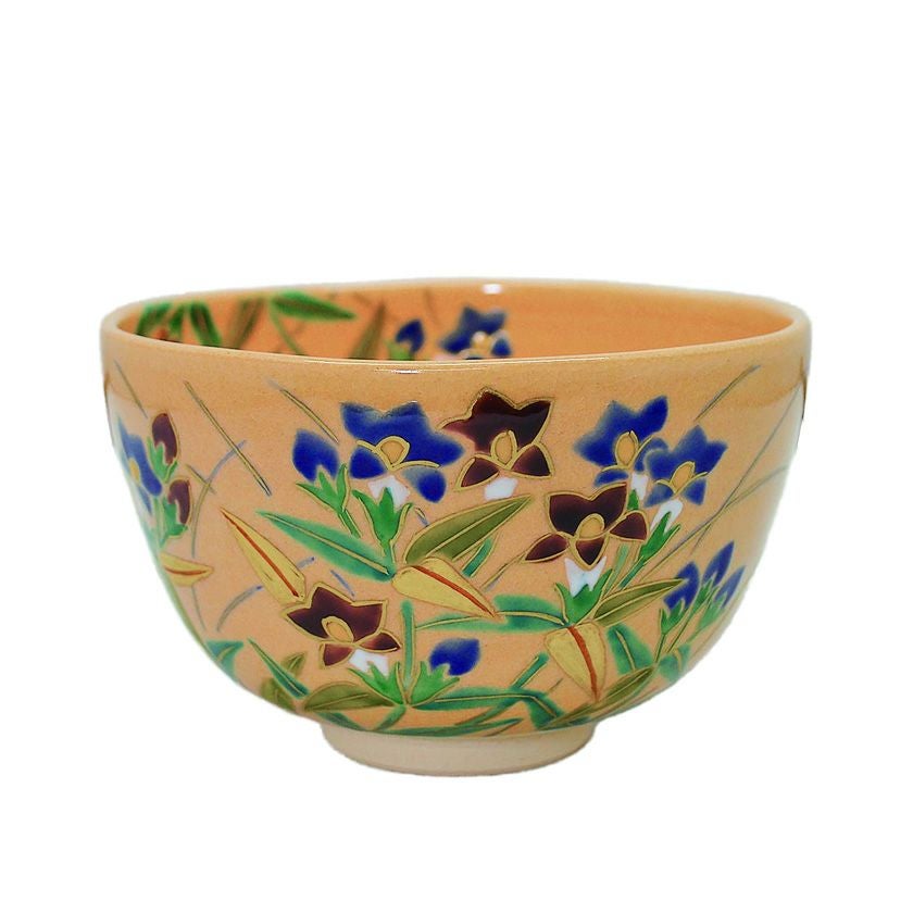 茶道具 抹茶茶碗（まっちゃちゃわん） 色絵茶碗 竜胆 鈴木 一点 抹茶茶碗は茶の湯文化である表千家・裏千家の茶道具や抹茶を専門に扱う千紀園（せんきえん）が通販で販売しています。茶会また初心者向けのお稽古用にご利用いただける抹茶碗です。贈り物・ギフトにも人気です。