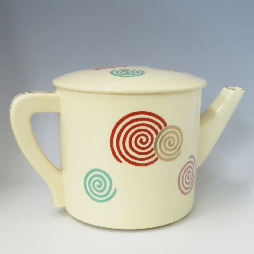 (511Z209)*陶芸 銘々皿 五客組 茶道具セット 水次 水指 懐石 茶道具 水指 水差し 平水指 金襴手 福寿文捻 5代 三浦竹泉作 塗蓋